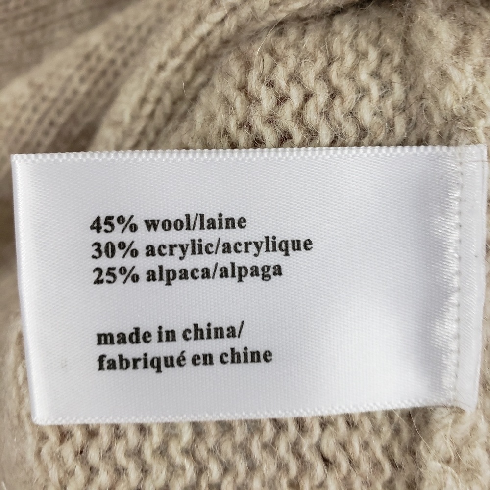 ⛔Pam & Gela Shredded Wool Sweater Ivory P XS - Picture 5 of 7